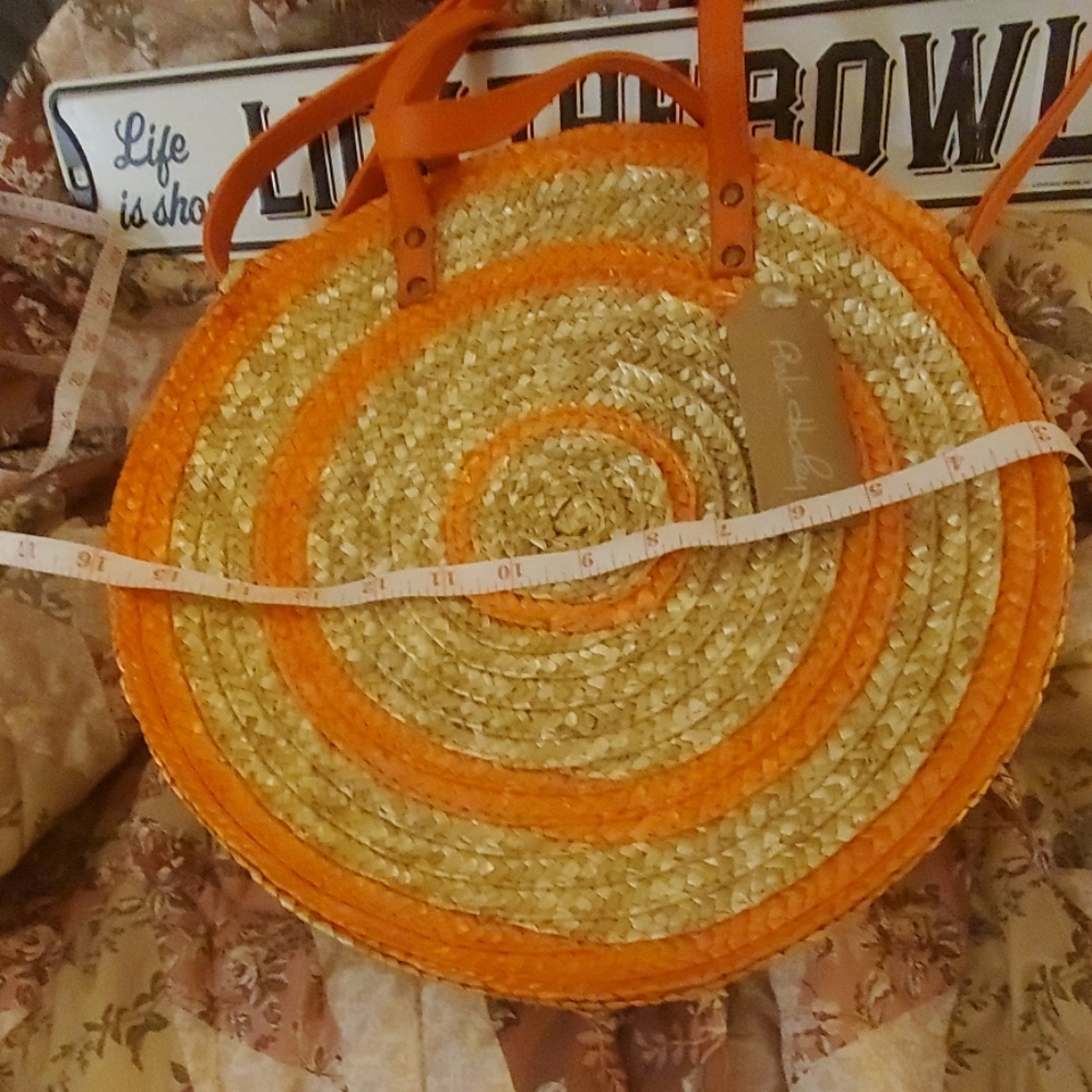 🍊hugh  swirl boho style large tote bag